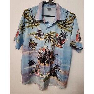 Men's Darth Vader Summer Time 3 Print Hawaiian Shirt Size M Star Wars